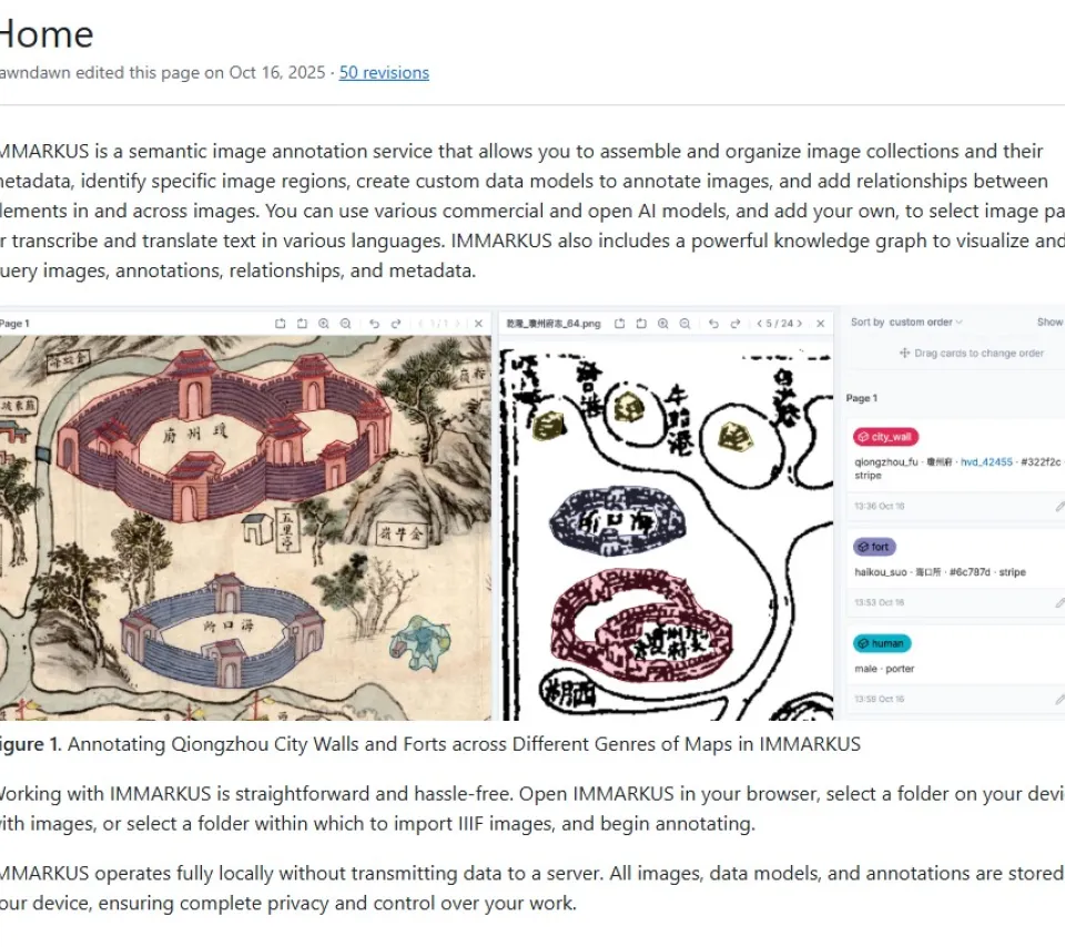 Page GitHub du projet Immarkus