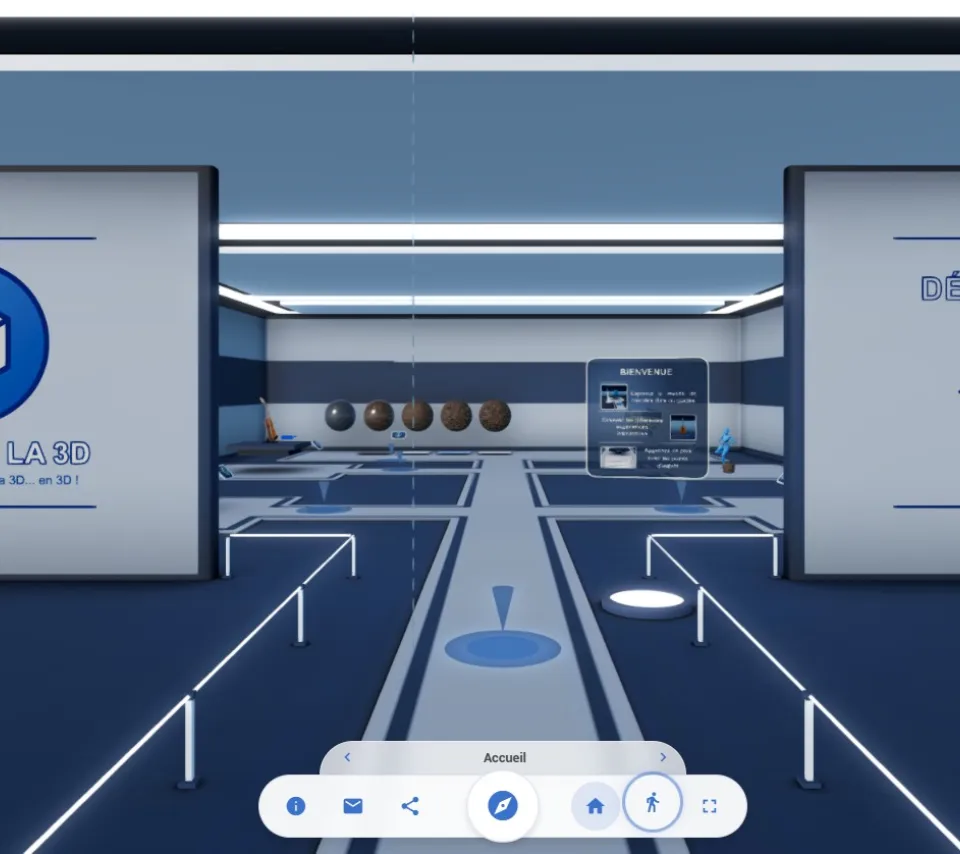 Capture d'écran de la page d'accueil du Musée de la 3D