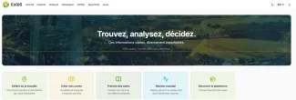Capture d'écran de la page d'accueil du portail EoGIS